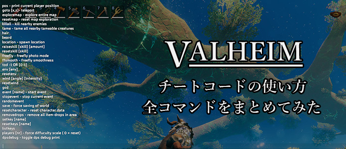 Valheim チートコードの使い方 コードを極力全部まとめてみた ヴァルハイム 姫の冒険の書