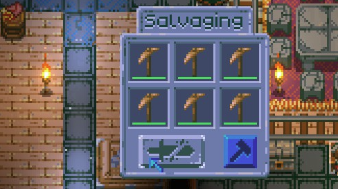 コアキーパー サルベージ 修理台を作ってツルハシや装備を修理しよう サルベージ 修理台の作り方と使い方 姫の冒険の書